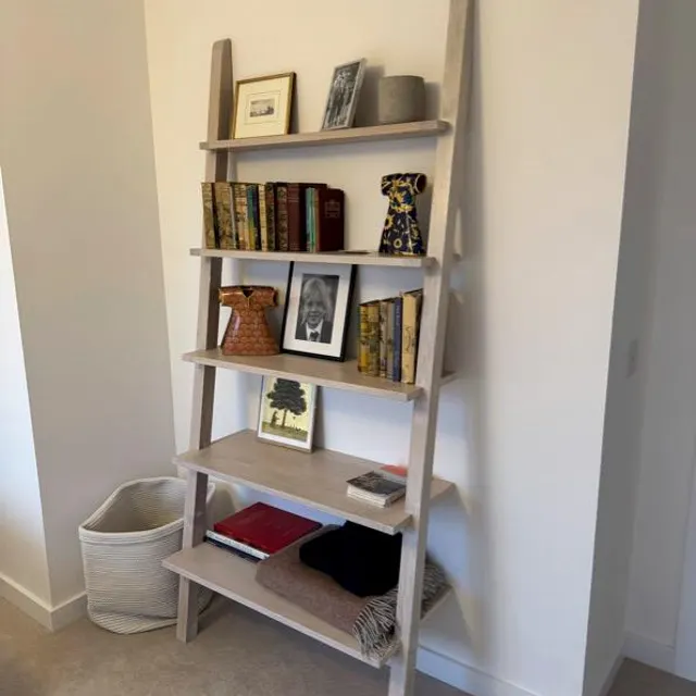 Bespoke ladder shelves made by Neil